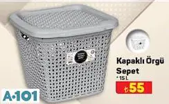 KAPAKLI ÖRGÜ SEPET 15 L KAPAKLI ÖRGÜ SEPET 15 L
